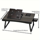 Mesa de Cama Portátil Multifuncional para Laptop – Com Suporte para Copos e Tablet